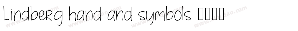 Lindberg hand and symbols字体转换